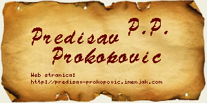 Predisav Prokopović vizit kartica